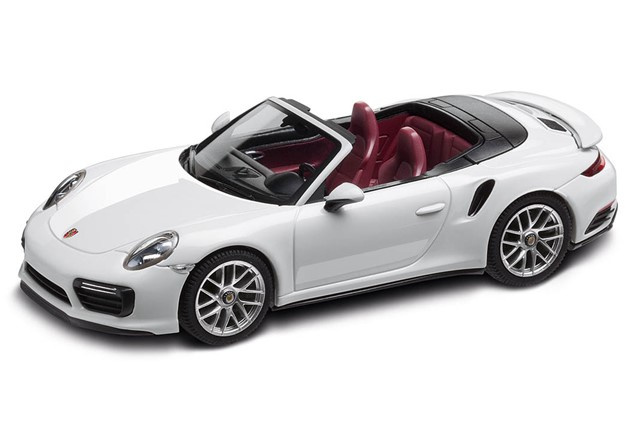 Porsche 911 (991 II) Turbo S Cabriolet 2015, white, scale 1:43 Porsche 911 (991 II) Turbo S Cabriolet 2015, white, scale 1:43