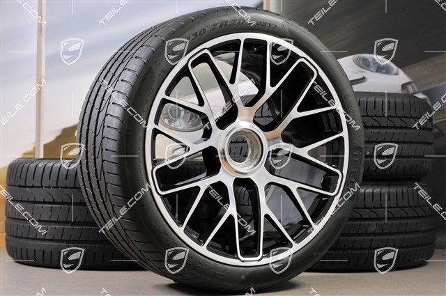 20" Koła letnie komplet Turbo S, felgi 9J x 20 ET51 + 11,5J x 20 ET56, opony letnie 245/35 ZR20 + 305/30 ZR20, z czujnikami ciśnienia RDK