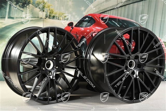 22" Felgensatz RS Spyder, 10J x 22 ET48 + 11,5J x 22 ET52, Schwarz-Seidenmatt