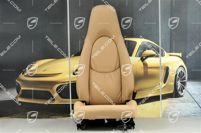 Fotel, regulowany manualnie, skóra, beżowe, R