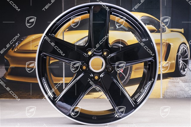 21" Felge Cayenne Sport Classic, 10J x 21 ET50, in Tiefschwarz-Metallic