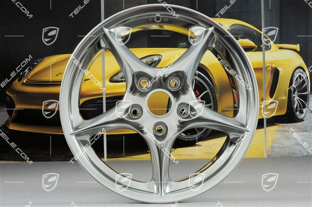 18" komplet felg Carrera, 8J x 18 ET50 + 10J x 18 ET65, polerowana (kulkowanie), wersja jubileuszowa "40 lat 911"