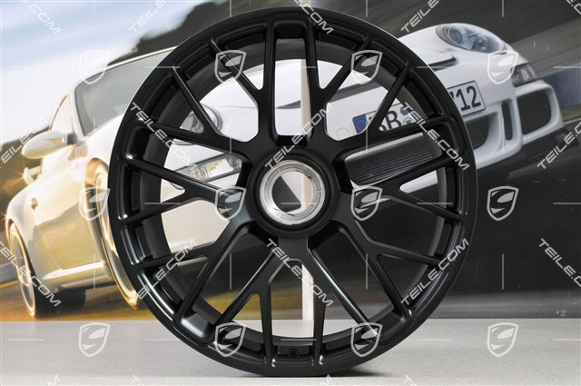 20" Felge Turbo S, Zentralverschluss, für GTS, 11,5J x 20 ET48, Schwarz-Matt