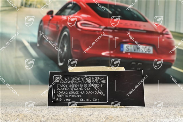 Naklejka informacyjna o czynniku klimatyzacji