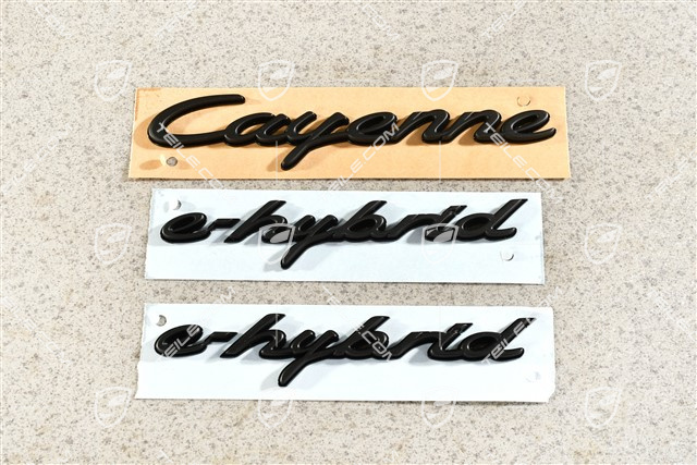 Coupe, Abzeichen / Emblem Aufkleber Cayenne E-Hybrid, Mattschwarz