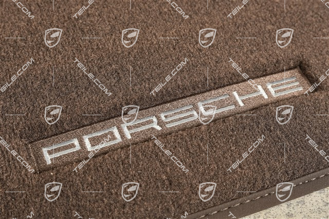 Fussmatte, Velours, Satz 4-Teilig, Espresso