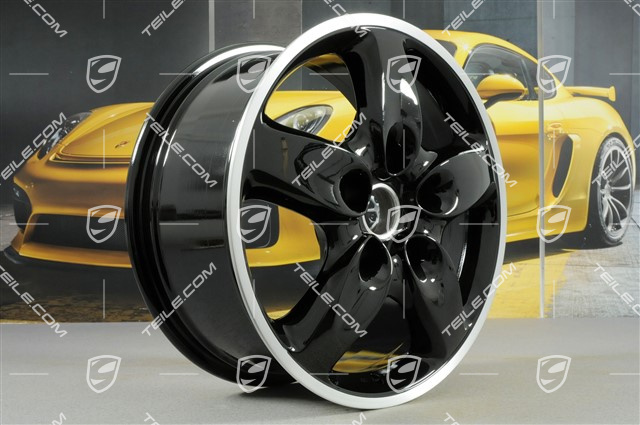 18-inch Cayenne Turbo wheel, 8J x 18 ET57, black high gloss