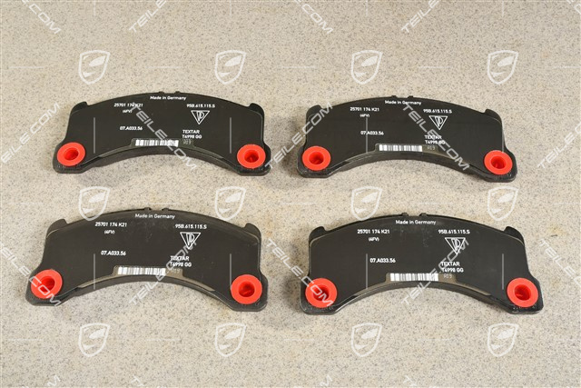 Brake pads, front axle