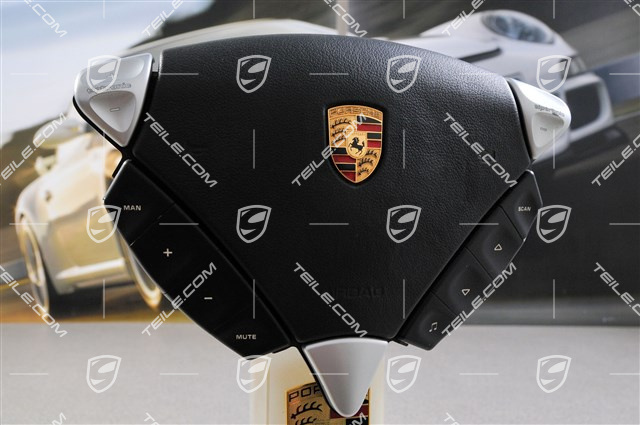 Airbag unit, leather, multifunktion, radio, black.