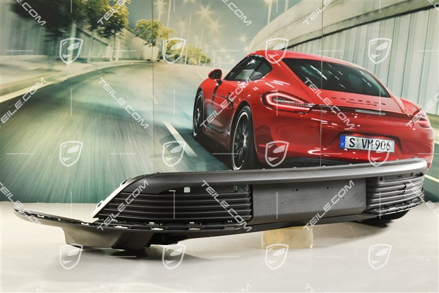 Stossfänger  hinten, Spoiler Blende / Unterteil, mit Löcher für Rückfahrkamera