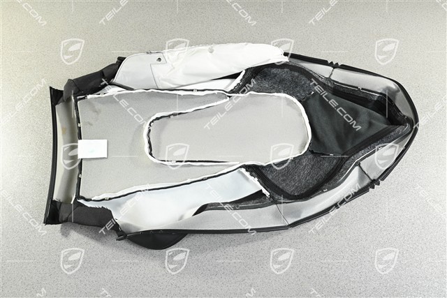Front seat backrest cover, sport seat plus, black, L