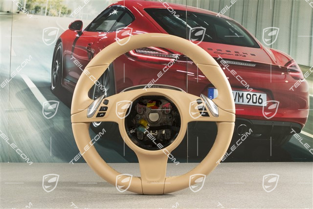 Lenkrad / Multifunktionslenkrad, Glattleder, Luxorbeige / Sport Chrono Paket Plus