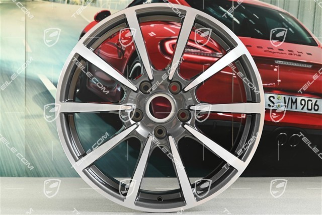 20-inch wheel rim set Carrera Classic, 8J x 20 ET57 + 10J x 20 ET45, titanium dark