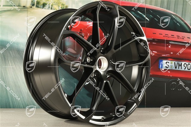22" GT wheel rim set, 10.5J x 22 ET49 + 11.5J x 22 ET52, satin black semi-matt