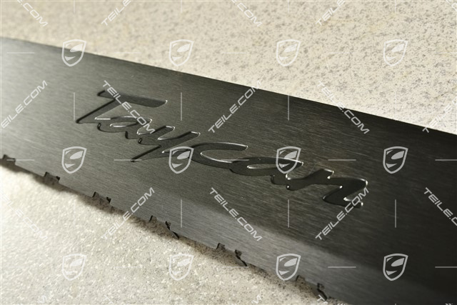 Blende, Einstiegleiste, Vorne, Aluminium Schwarz "Taycan", L=R