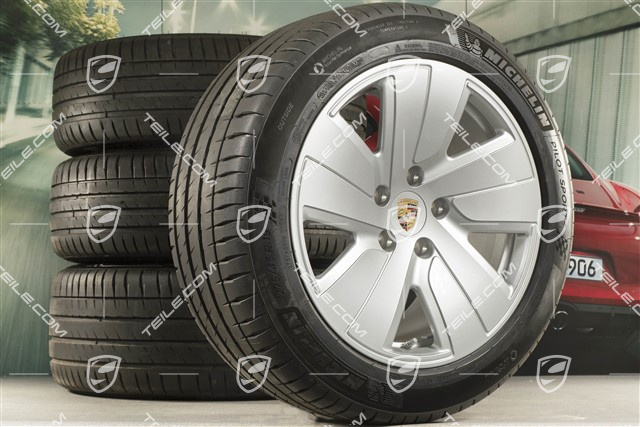 19" koła letnie Taycan S, komplet, felgi 8J x 19 ET50 + 10J x 19 ET47, + opony letnie Michelin 225/55 R19 + 275/45 R19