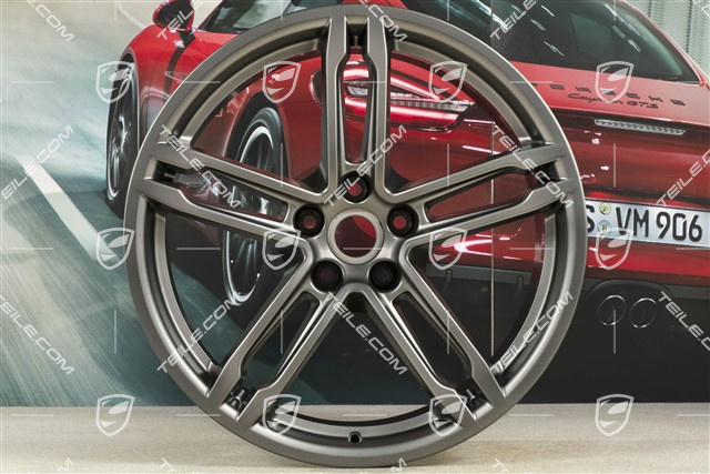 19" Felge, Turbo, 9J x 19 ET21, platinum seidenmatt