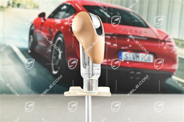 Wählhebel / Schaltknopf, Leder, PDK, Sandbeige