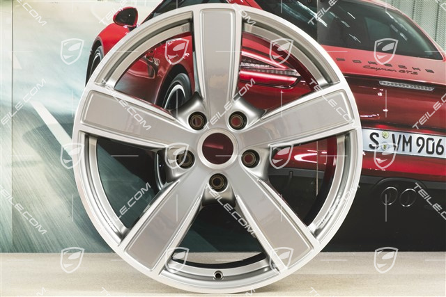 20" Felgensatz Cayenne Sport Classic Komfort, 9J x 20 ET50 + 10,5J x 20 ET64, Platinsilber