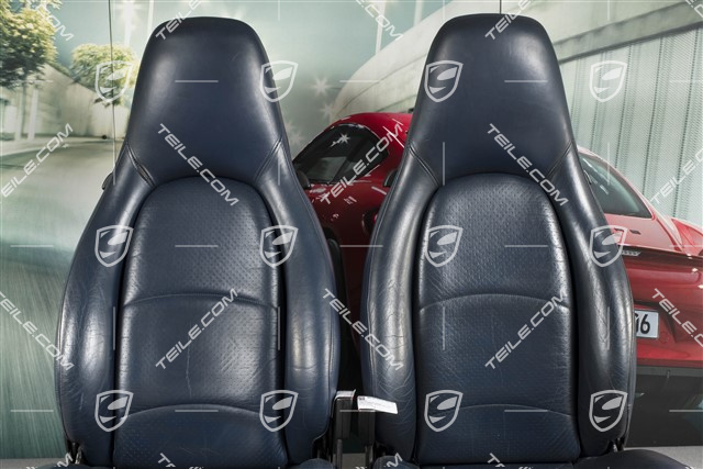 Seats, el. adjustable, Heating, leather/leatherette, Midnight blue, set (L+R)