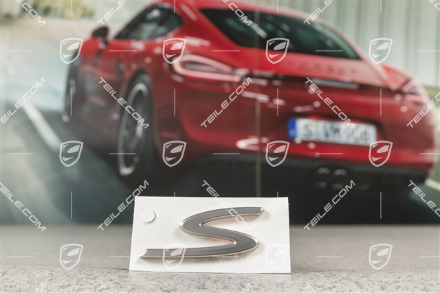 "S" Schriftzug, silbern