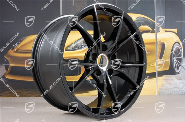 20" Komplet felg Carrera S IV, 8J x 20 ET57 + 10J x 20 ET45, czarny połysk