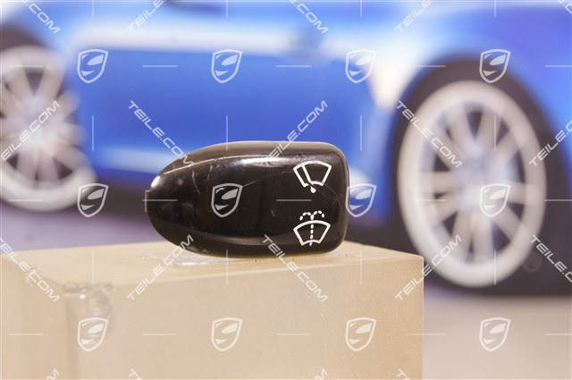Wiper switch / cap with symbol, gloss black