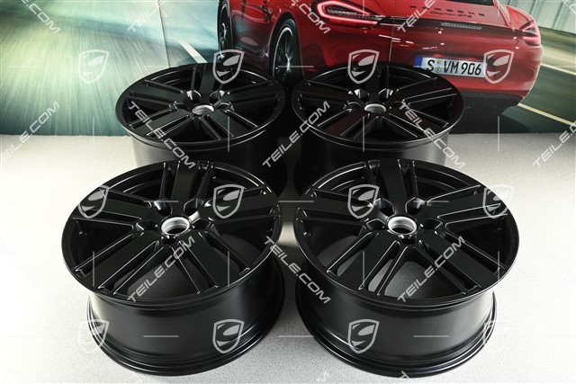 20" Felgensatz Panamera Design 2, 9,5J x 20 ET71 + 11,5J x 20 ET68, schwarz seidenmatt