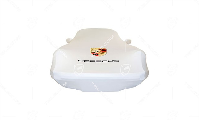 Fahrzeugabdeckung mit Porsche Wappen, ohne Spoiler, mit Spiegel L+R Fahrzeugabdeckung mit Porsche Wappen, ohne Spoiler, mit Spiegel L+R