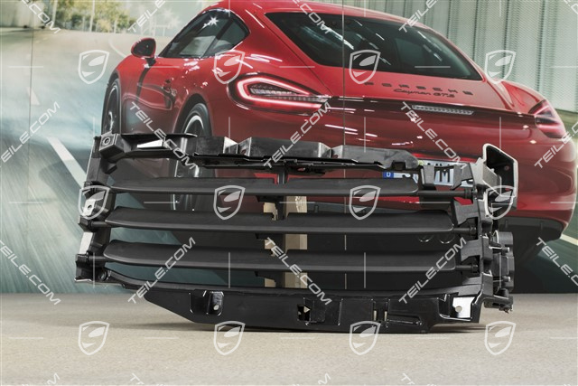 Radiator grille shutter / cooling air controls flap,ventilation grille, black matte, L