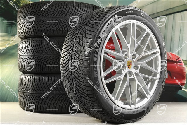 21-inch Cayenne COUPE "RS Spyder Design" winter wheel set, rims 9,5J x 21 ET46 + 11,0J x 21 ET49 + Michelin Pilot Alpin 5 SUV winter tyres 285/45 R21 + 305/40 R21, with TPMS