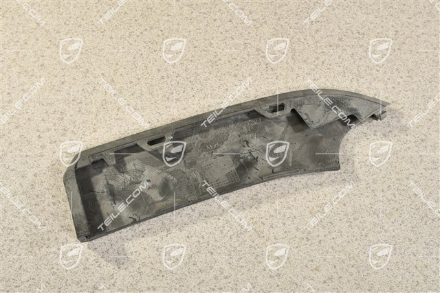 Disc / cover for front bumper retaining frame, centre, ACC, Black matte, L