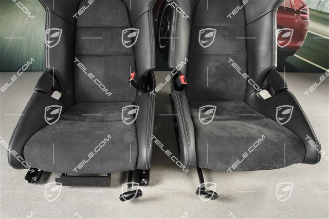 Bucket seats, Carbon, leather+Alcantara, black, logo GT4, set, L+R