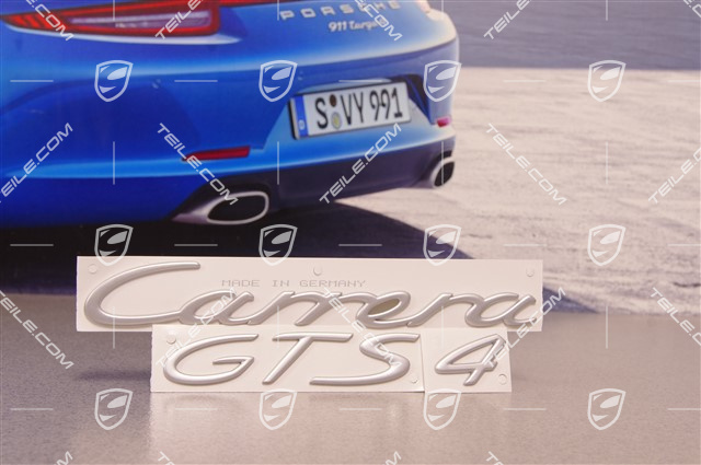 Emblemat Carrera 4 GTS, Srebrny