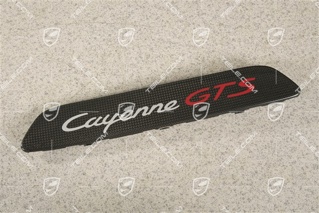 Schwellerleiste / Einstiegleiste - Blende mit Schriftzug Cayenne GTS , hinten, Carbon, R