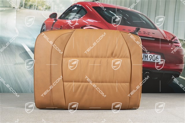 Oparcie tylnego siedzenia, skóra marszczona, Brązowy/Naturalny, Coupe, L