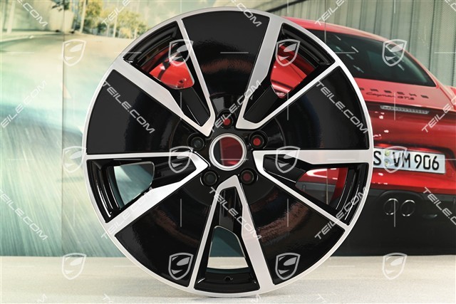 21" felga Macan Turbo, 8,5J x 21 ET27, czarny wysoki połysk