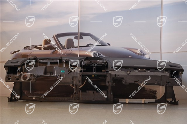 Konsola przednia, skóropodobna, czarna