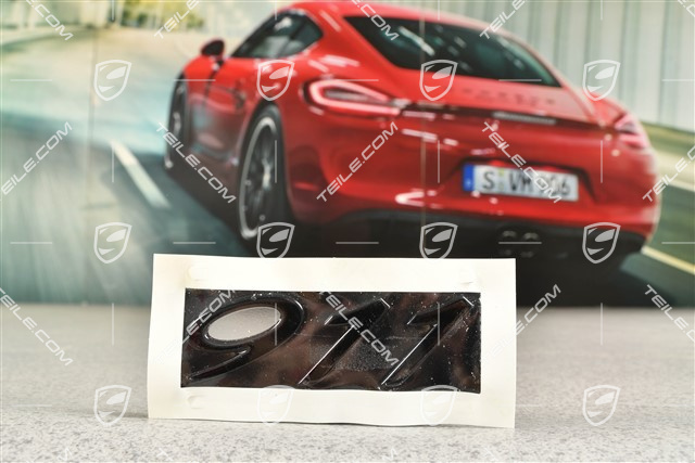 "911" Schriftzug, schwarz lackiert