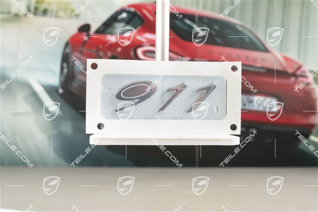 Schriftzug "911", Verchromt