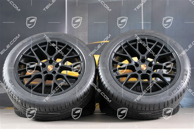 20-inch "RS Spyder Design" in black, summer wheels set, rims 9J x 20 ET26 + 10J x 20 ET19 + Michelin summer tyres 265/45 R 20 + 295/40 R 20, with TPMS
