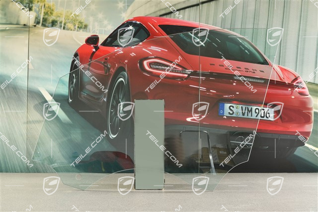 Front door glass, green, L