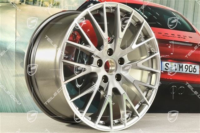 21" Felge Panamera Exclusiv Design, 11,5J x 21 ET69, Platinsilber-Metallic