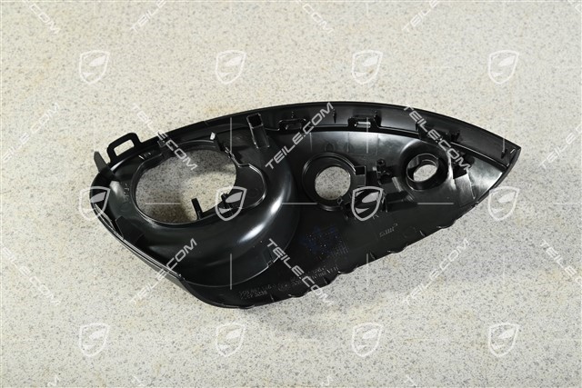 Osłona / obudowa dolna lusterka, Oświetlenie dodatkowe i Real Top View, czarna, R