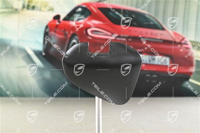 Cover trim  / guide for seat belt buckle, rear, L