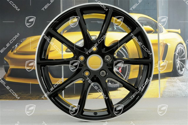 20-inch Cayenne Design wheel rim set, 10,5J x 20 ET64 + 9J x 20 ET50, Exclusiv, wheel star in black