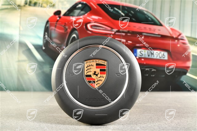 Airbag / poduszka powietrzna kierowcy, skóra, czarna