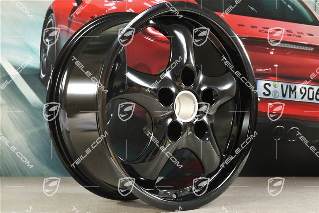 17" Felga Cup II, 8J x 17 ET30, czarny wysoki połysk