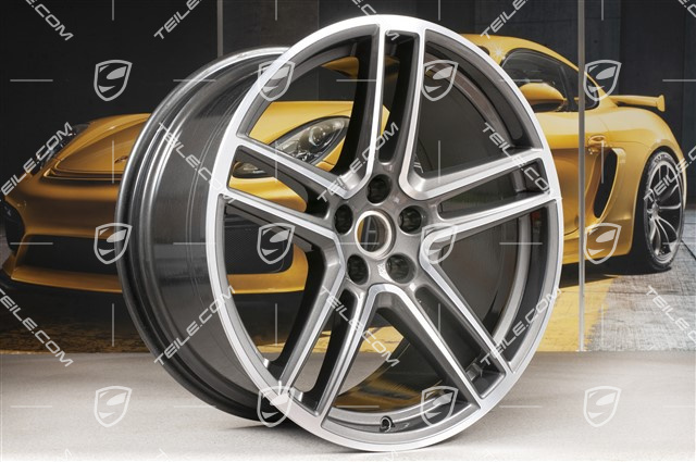 20-inch wheel rim "Macan Turbo", 10J x 20 ET19, BORBET, Titanium