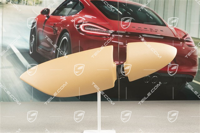 Blenda / osłona podłokietnika tapicerki drzwi tylnych, beżowa, L